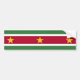Vlag van Suriname Bumpersticker