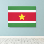 Vlag van Suriname Canvas Afdruk (Insitu (Houten vloer))