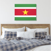 Vlag van Suriname Canvas Afdruk (Insitu (Slaapkamer))