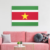 Vlag van Suriname Canvas Afdruk (Insitu (Woonkamer))
