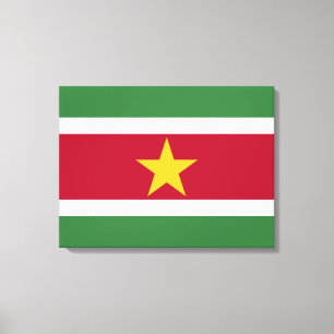 Vlag van Suriname Canvas Afdruk