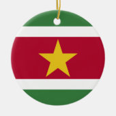 Vlag van Suriname Keramisch Ornament (Voorkant)