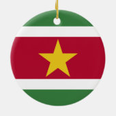Vlag van Suriname Keramisch Ornament (Achterkant)
