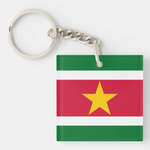 Vlag van Suriname Keychain