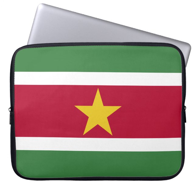 Vlag van Suriname Laptop Sleeve (Voorkant)