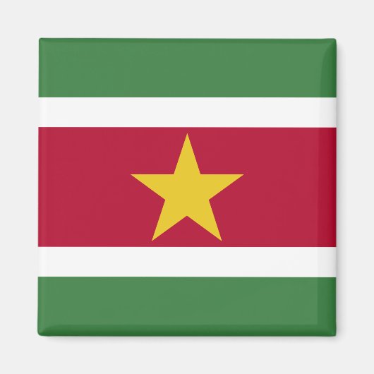 Vlag van Suriname Magneet (Voorkant)