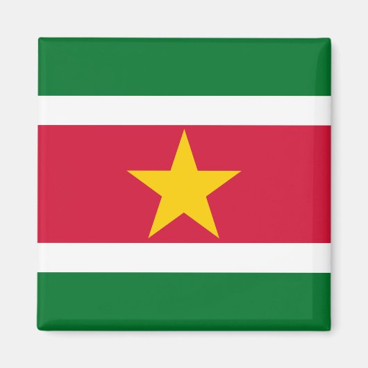 Vlag van Suriname Magnet (Voorkant)