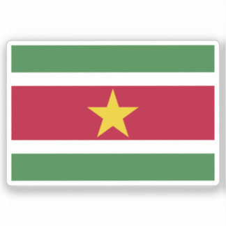 Vlag van Suriname op maat gesneden vinyl sticker