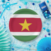 Vlag van Suriname Papieren Bordje (Feest)