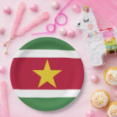 Vlag van Suriname Papieren Bordje (Feest)