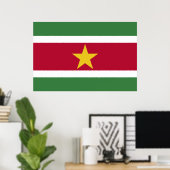 Vlag van Suriname Poster (Thuiskantoor)