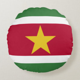 Vlag van Suriname Rond Kussen