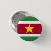 Vlag van Suriname Ronde Button 3,2 Cm (Voorkant /achterkant)