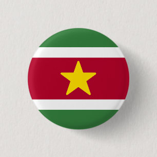 Vlag van Suriname Ronde Button 3,2 Cm