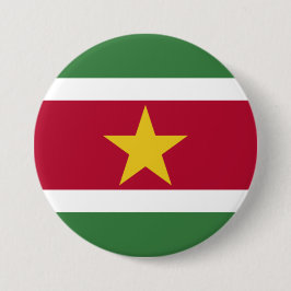 Vlag van Suriname Ronde Button 7,6 Cm