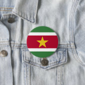 Vlag van Suriname Ronde Button 7,6 Cm (In situ)