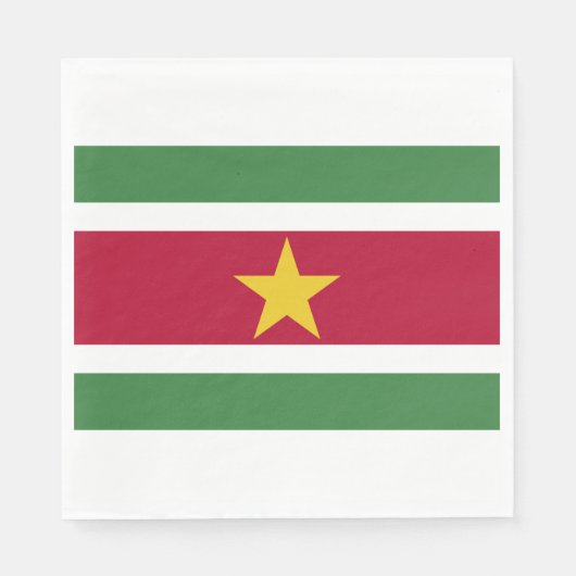 Vlag van Suriname Servet (Voorkant)