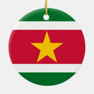 Vlag van Suriname Sieraad Keramisch Ornament