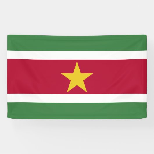 Vlag van Suriname Spandoek (Horizontaal)