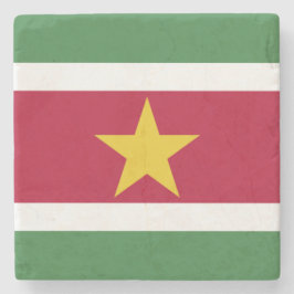 Vlag van Suriname Stenen Onderzetter
