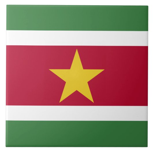 Vlag van Suriname Tegeltje (Voorkant)