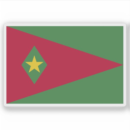 Vlag van Suriname (voorstel 1) Sticker (Voorkant)