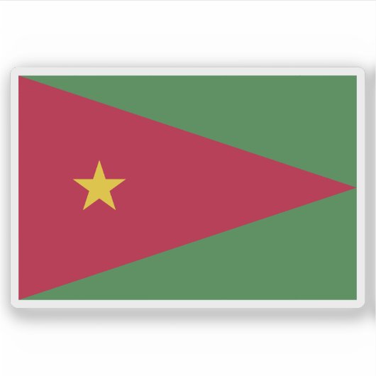 Vlag van Suriname (voorstel 2) Sticker (Voorkant)