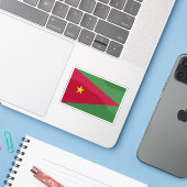 Vlag van Suriname (voorstel 2) Sticker (Laptop met iPhone)