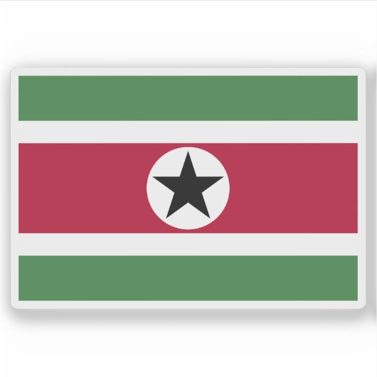 Vlag van Suriname (voorstel 3) Sticker (Voorkant)