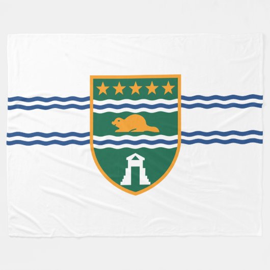 Vlag van Surrey (British Columbia, Canada) Fleece Deken (Voorkant (Horizontaal))