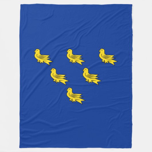 Vlag van Sussex Fleece Deken (Voorkant)