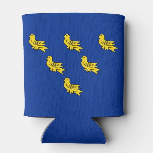 Vlag van Sussex-Koelbox Blikjeskoeler (Achterkant)