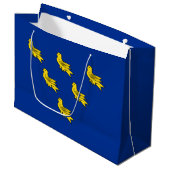 Vlag van Sussex Large Gift Bag Groot Cadeauzakje (Voorkant Gekanteld)