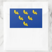 Vlag van Sussex Rechthoekige sticker (Tas)