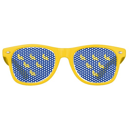 Vlag van Sussex Retro Zonnebril (Voorkant)