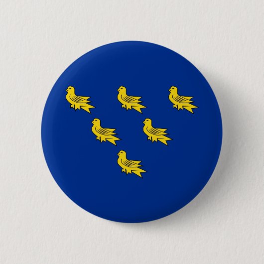 Vlag van Sussex Ronde Button 5,7 Cm (Voorkant)