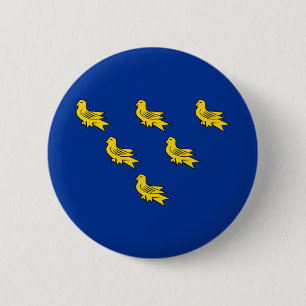 Vlag van Sussex Ronde Button 5,7 Cm