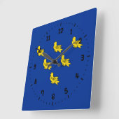 Vlag van Sussex Square Wall Clock Vierkante Klok (Hoek)