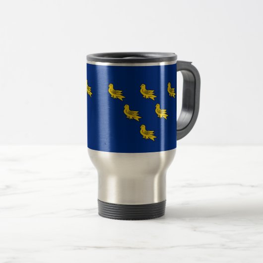 Vlag van Sussex Travel Mug Reisbeker (Voorkant rechts)