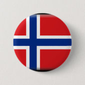 Vlag van Svalbard (Noorwegen) Ronde Button 5,7 Cm (Voorkant)