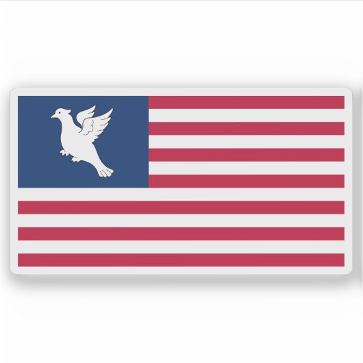 Vlag van Swains Island, Amerikaans-Samoa, Verenigd Sticker (Voorkant)