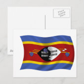 Vlag van Swaziland Briefkaart (Voorkant / Achterkant)