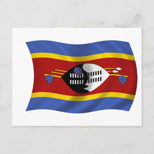 Vlag van Swaziland Briefkaart (Voorkant)