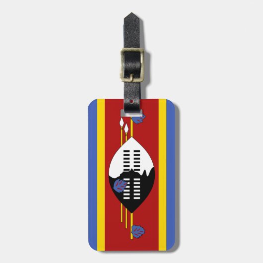 Vlag van Swaziland Easy ID Personal Bagagelabel (Voorkant verticaal)