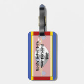 Vlag van Swaziland Easy ID Personal Bagagelabel (Achterkant verticaal)