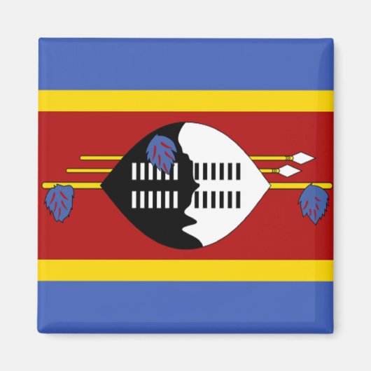 Vlag van Swaziland Magneet (Voorkant)