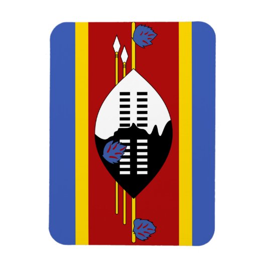 Vlag van Swaziland Magneet (Verticaal)