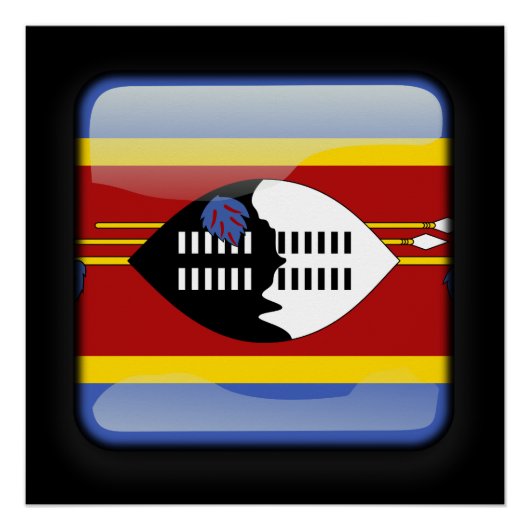 Vlag van Swaziland Poster (Voorkant)
