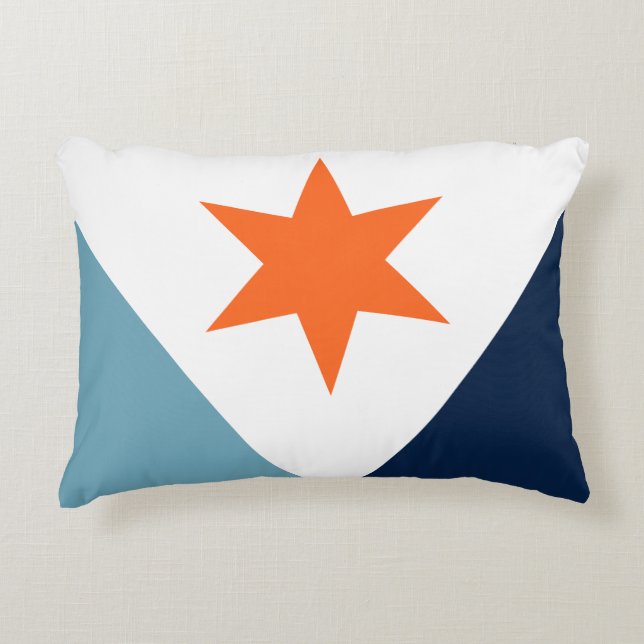 Vlag van Syracuse, New York Accent Kussen (Voorkant)