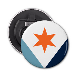 Vlag van Syracuse, New York Button Flesopener